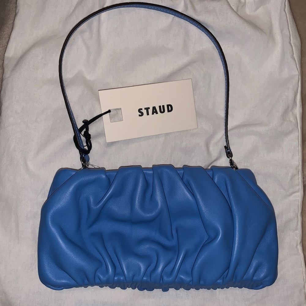 NWT Staud Bean Convertible bag marine blue $198 - Picture 10 of 12